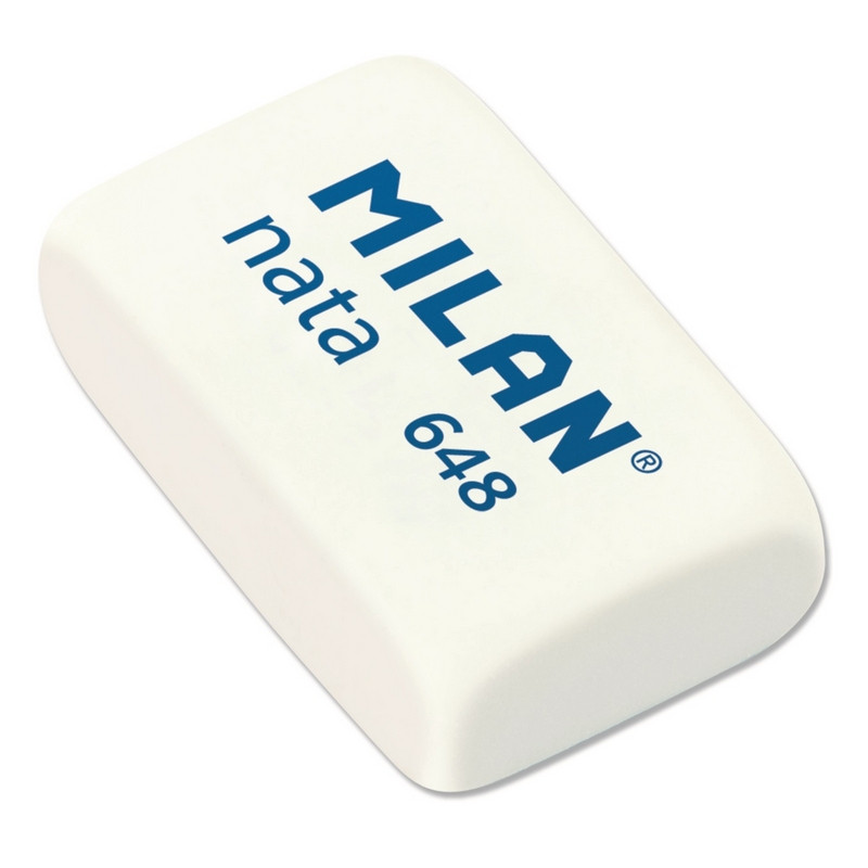 

Ластик пластиковый Milan nata 648 белый 3,1х1,9х0,9, (10шт.)