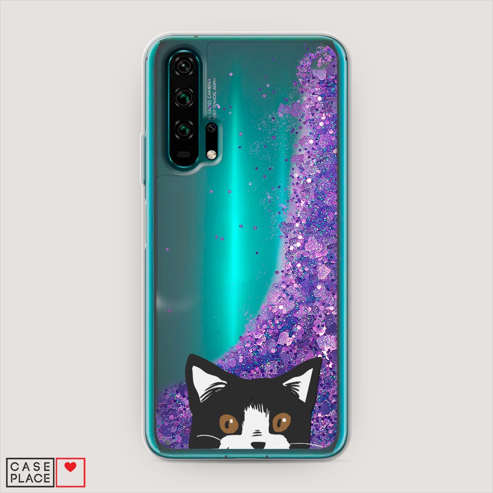 

Чехол Awog на Honor 20 Pro "Подглядывающий кот", Разноцветный, 69392-1