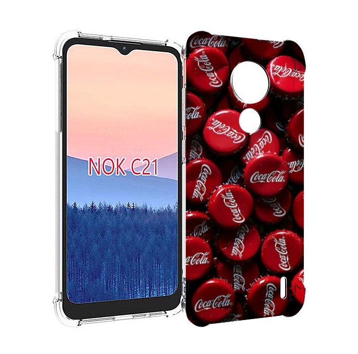 

Чехол MyPads крышки от кокаколы для Nokia C21, Прозрачный, Tocco