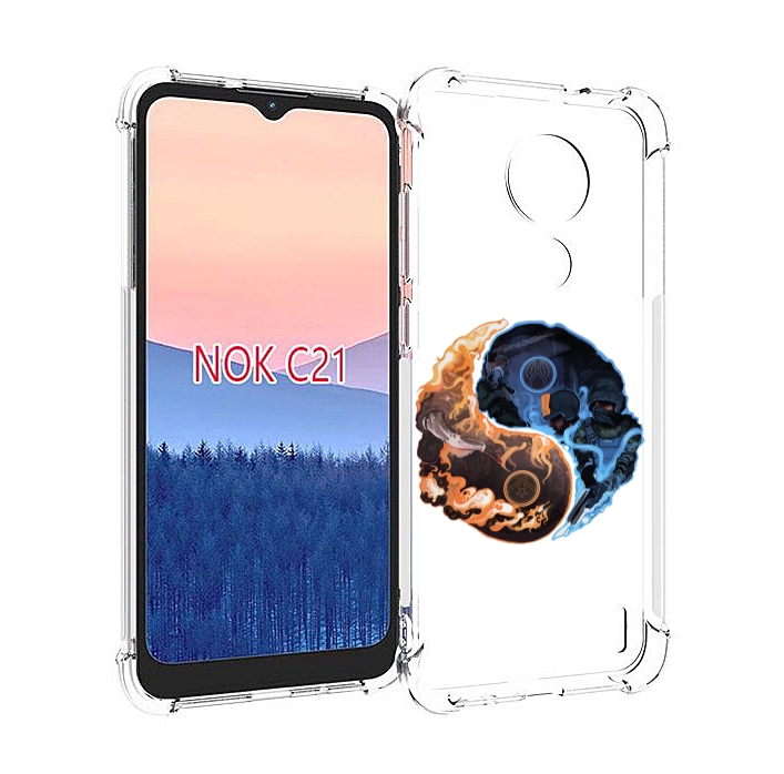 

Чехол MyPads кс-го-инь-янь для Nokia C21, Прозрачный, Tocco