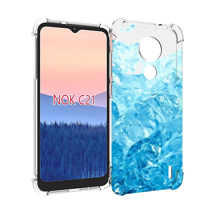 

Чехол MyPads кусочки-льда для Nokia C21, Прозрачный, Tocco