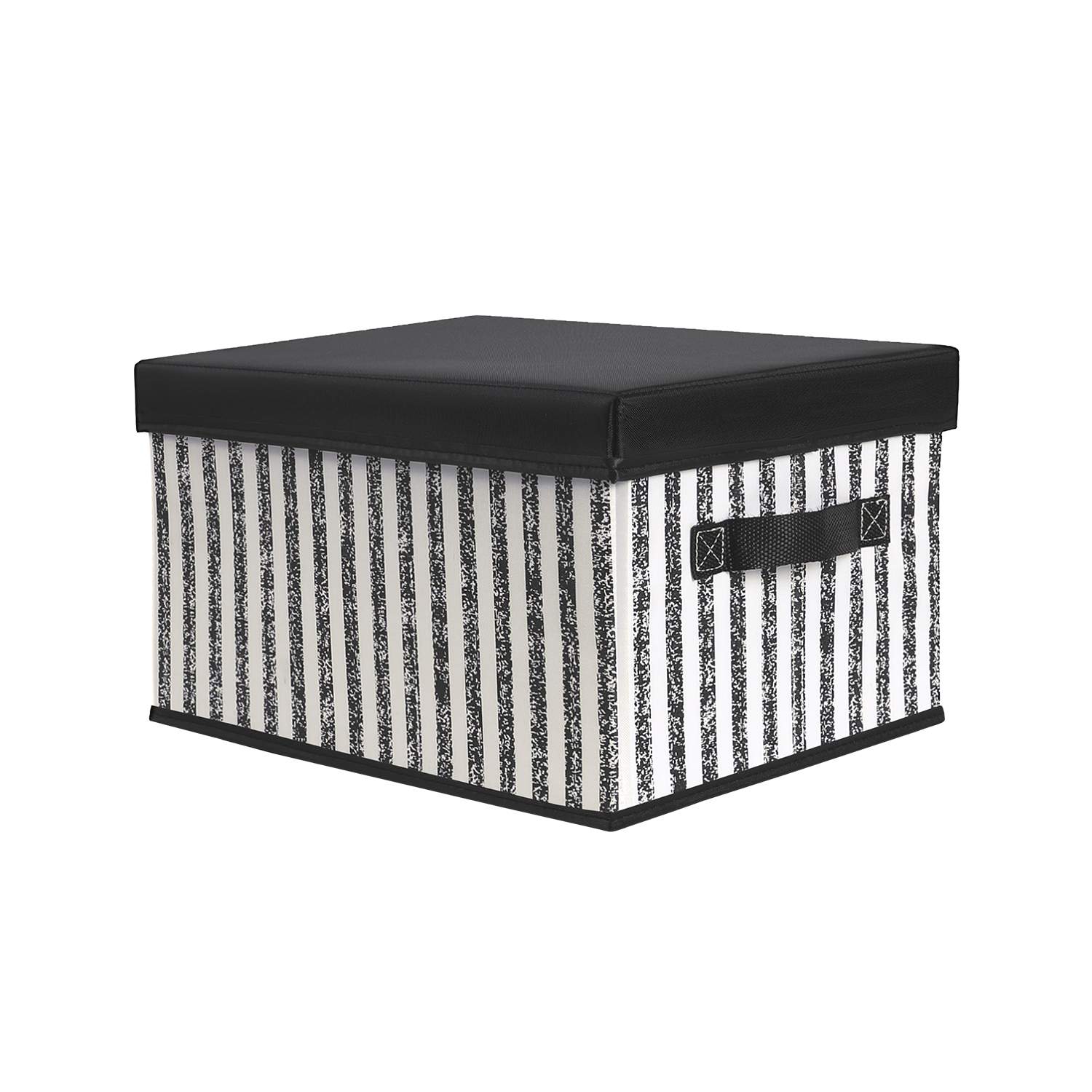 

Короб стеллажный с крышкой 40х31х25 см черно-белый, BOX-M