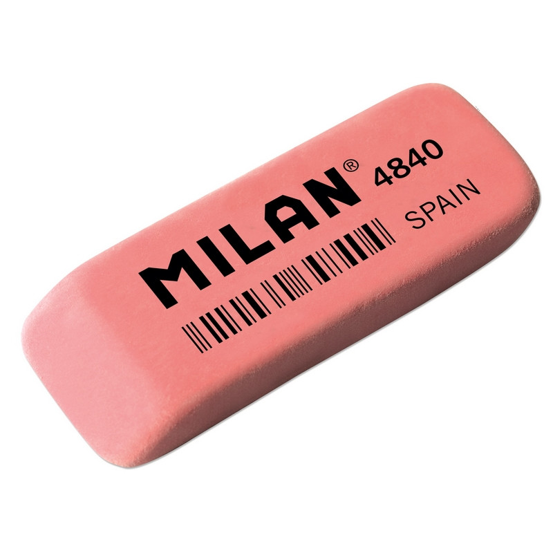 Ластик каучуковый Milan 4840, скошенной формы, (10шт.) 100058560621 розовый