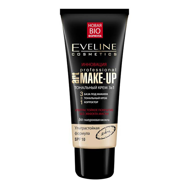 

Тональный крем Eveline Cosmetics Professional Art Make-Up 3 в 1 слоновая кость 30 мл