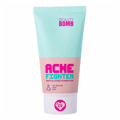 фото Тональный крем для лица beauty bomb acne fighter тон 01 25 мл