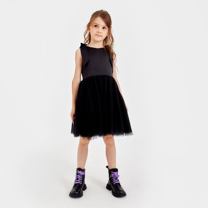 Платье для девочки MINAKU: PartyDress цвет чёрный, рост 110