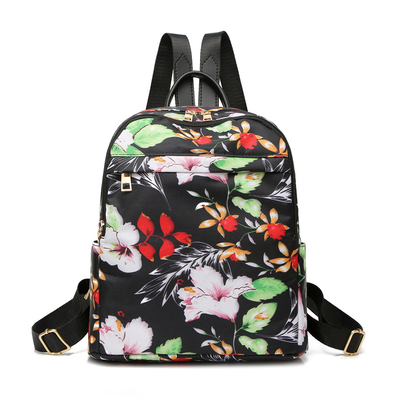 фото Сумка-рюкзак женская rammax. it's my style rkz-girl черно-розовая-цветы