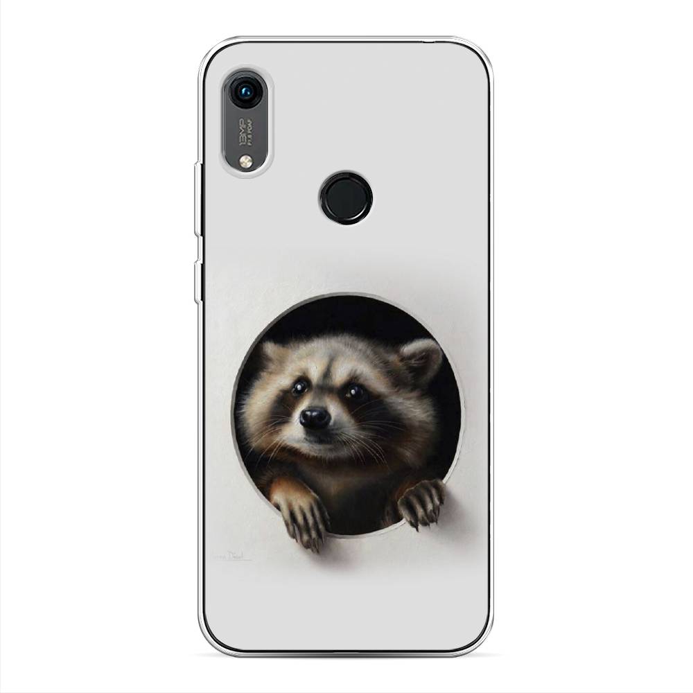 

Чехол Awog на Huawei Y6s "Любопытный енот", Разноцветный, 611550-1