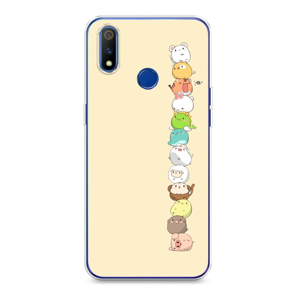 

Чехол Awog на Realme 3 Pro "Питомцы Чиби", Разноцветный, 251250-2