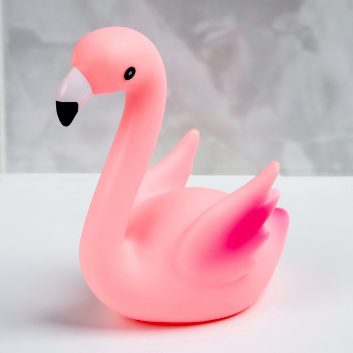 Игрушка для купания Крошка Я Розовый фламинго, брызгалка, пластиковая, детская (323-34) игрушка для купания розовый фламинго брызгалка