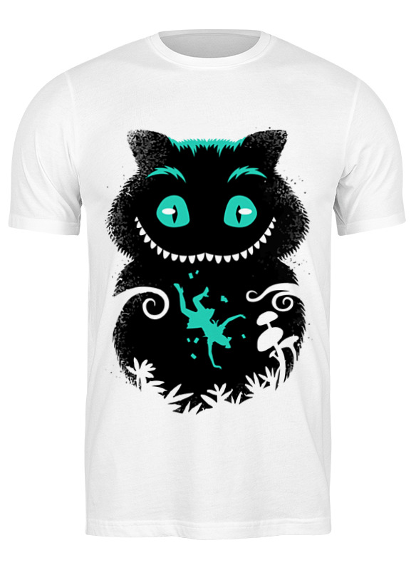 

Футболка мужская Printio Чеширский кот белая 3XL, Белый, Чеширский кот