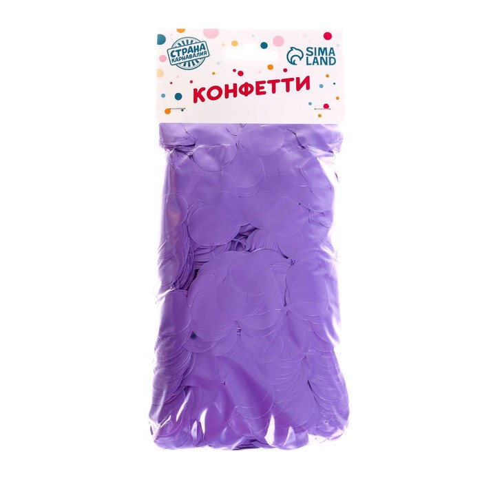 

Конфетти для декора, глянец, диаметр 2 см, 200 гр, цвет сиреневый