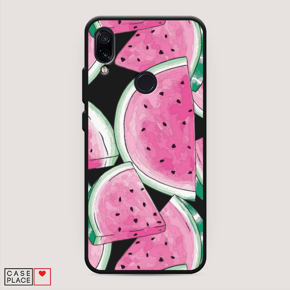 

Чехол Awog на Xiaomi Redmi 7 "Акварельные арбузы", Разноцветный, 35052-1