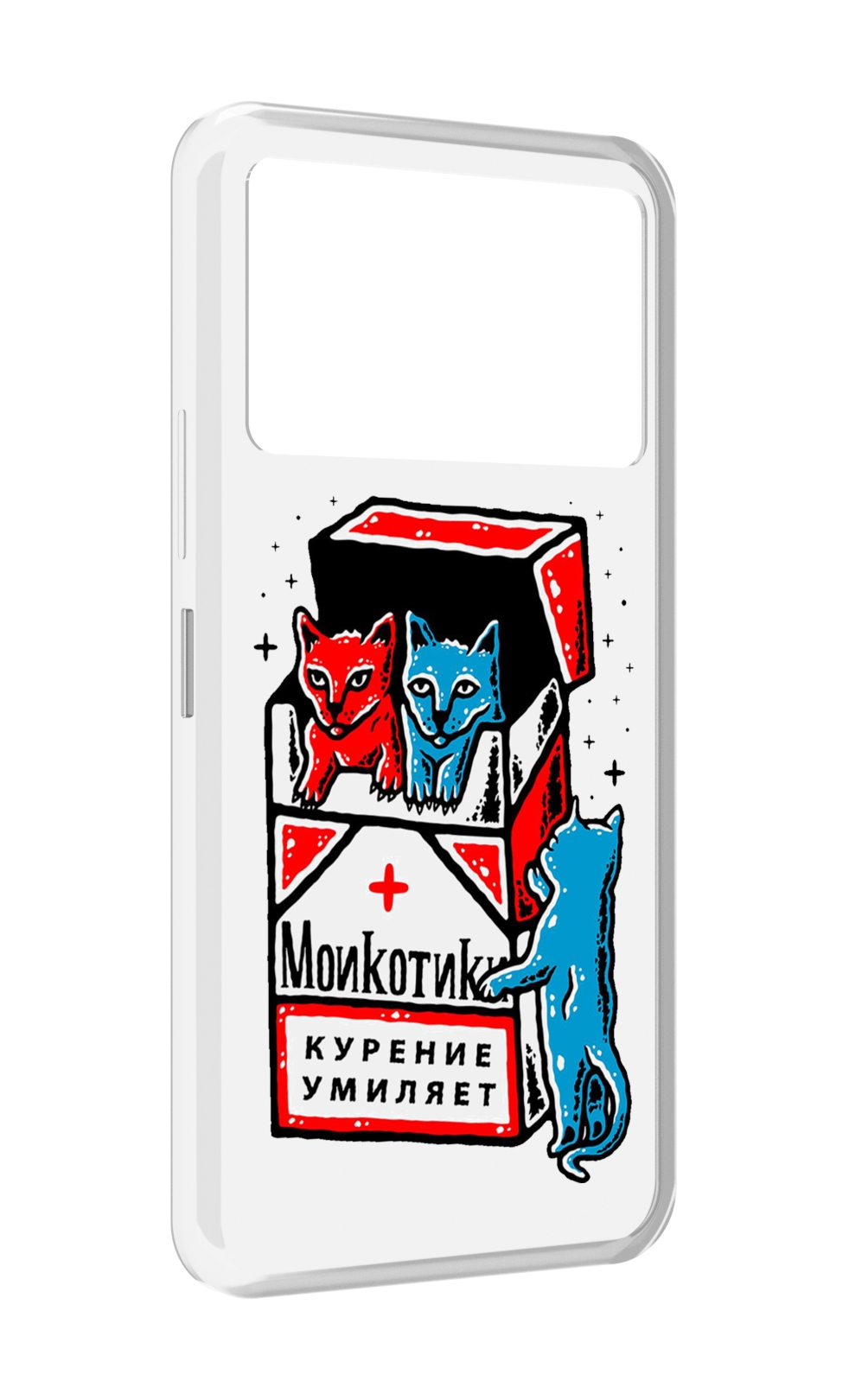 

Чехол MyPads красно-синие-коты для Infinix NOTE 12 VIP (X672), Прозрачный, Tocco