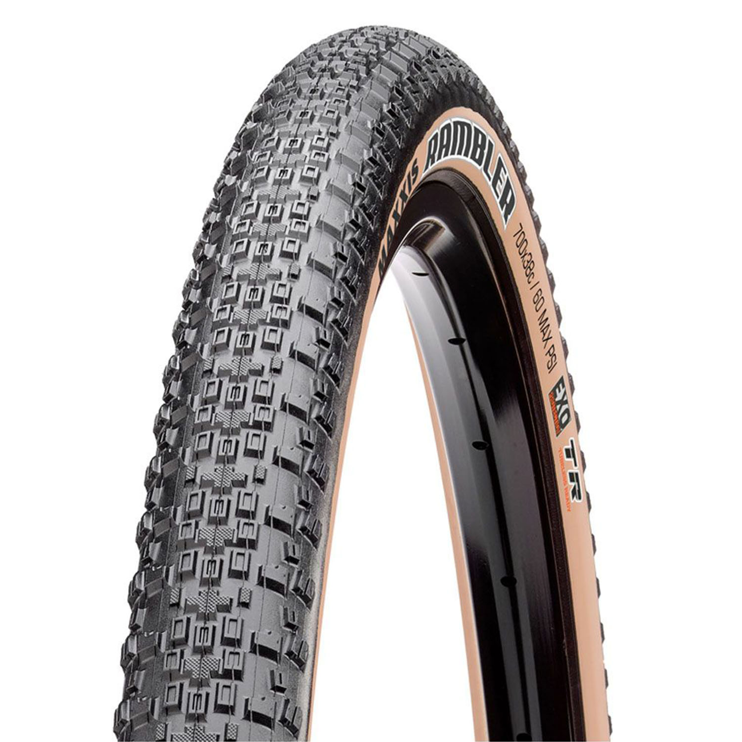 

Велопокрышка Maxxis Rambler 700X38C 38-622 Foldable Exo/Tr/Tanwall (Б/Р) 2024, Коричневый, Rambler