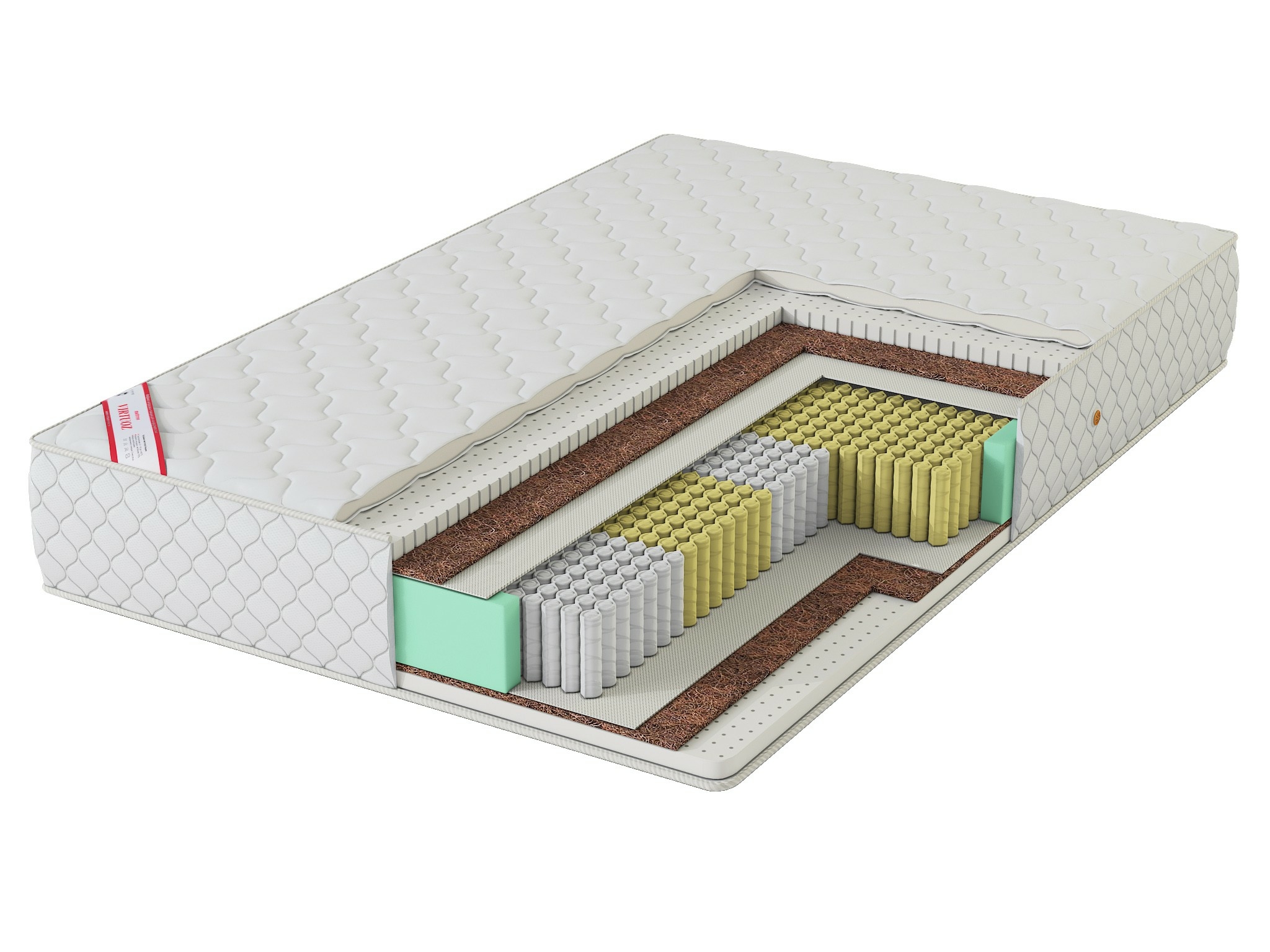 Матрас анатомический пружинный Virtuoz Грация 160х190х24