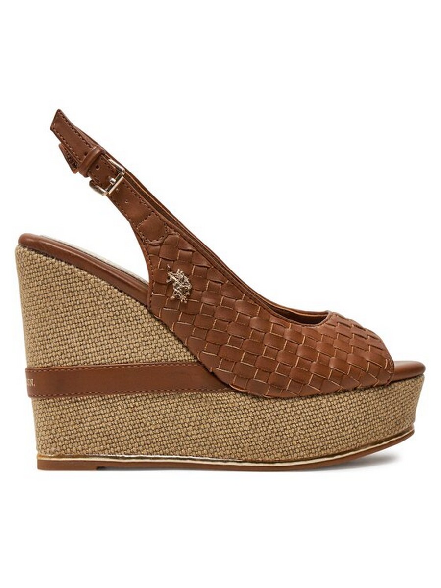 

Босоножки женские U.S. POLO Assn. Aylin019 коричневые 37 EU, Коричневый, Aylin019