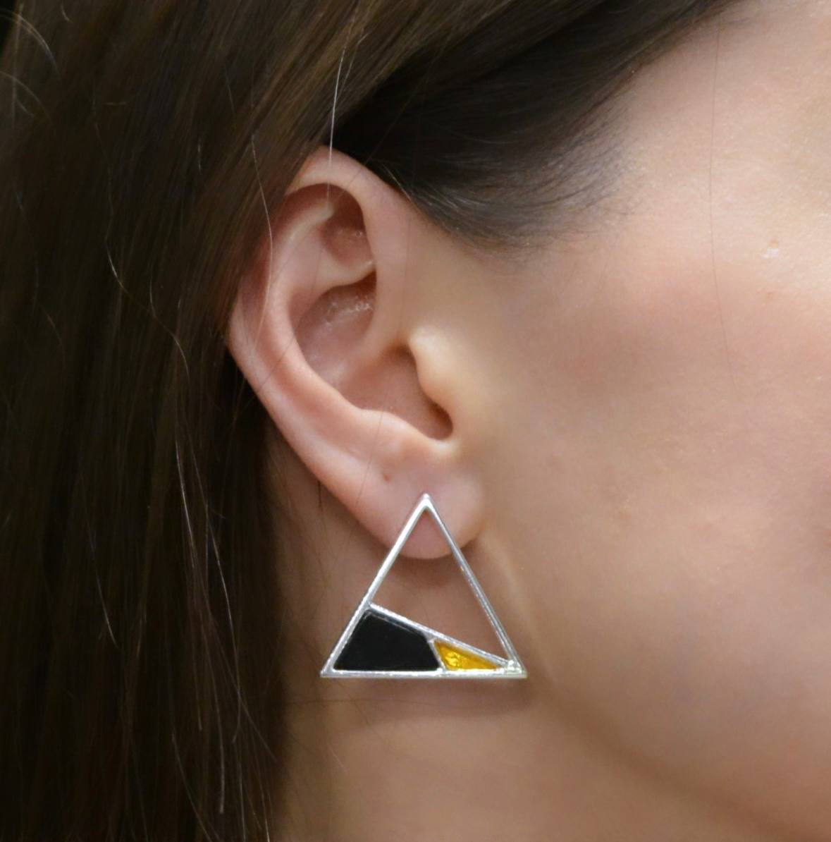 

Серьги из серебра TwoZi Единение души, янтарь, Единение души