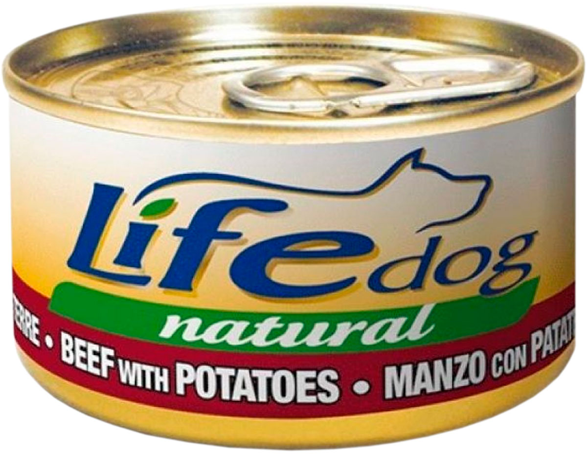 Консервы для собак Lifedog, говядина с картофелем в соусе, 90 г