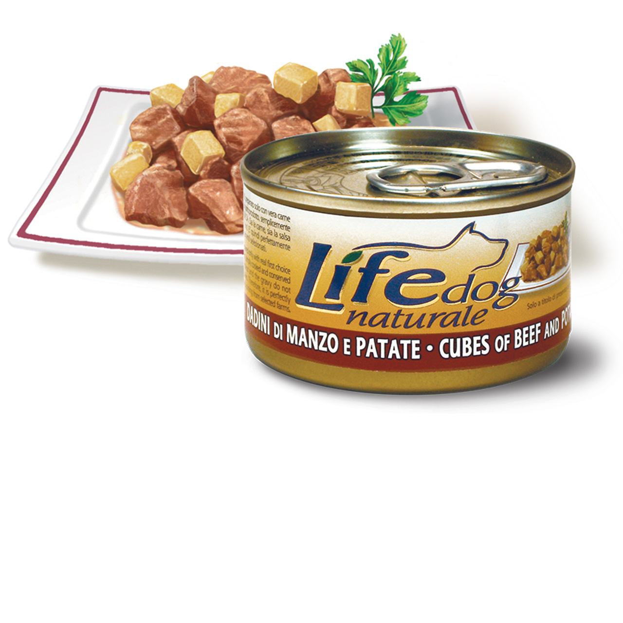 фото Консервы для собак lifedog, говядина с картофелем в соусе, 90 г