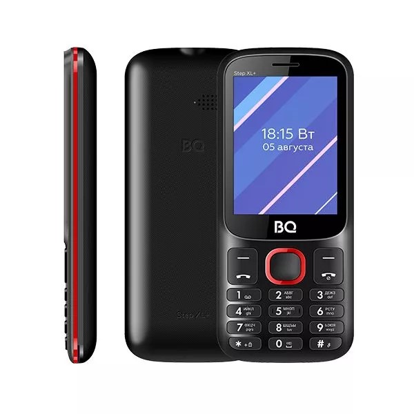 фото Мобильный телефон bq 2820 step xl+ black+red