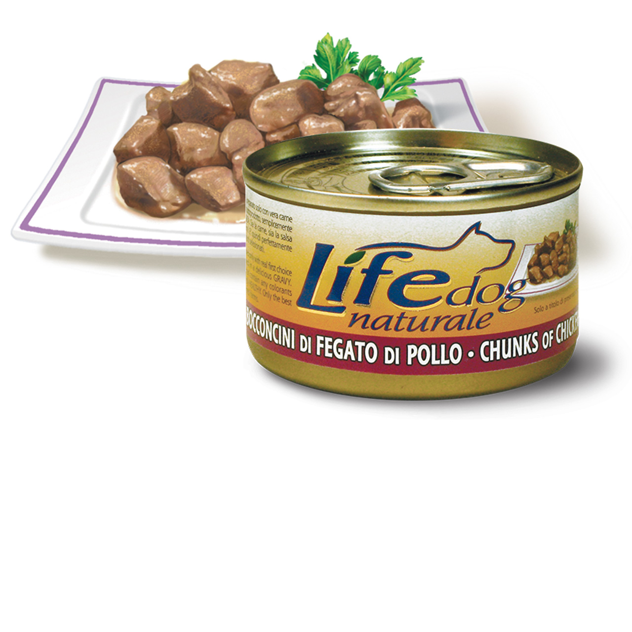 фото Консервы для собак lifedog, кусочки куриной печени в соусе, 90 г