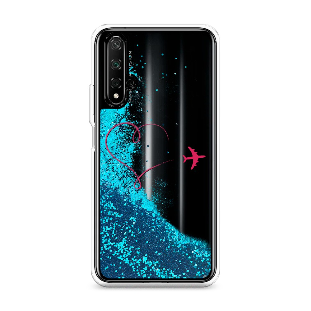 

Чехол Awog на Honor 20/Huawei Nova 5T "Сердце и самолет", Разноцветный, 69593-1