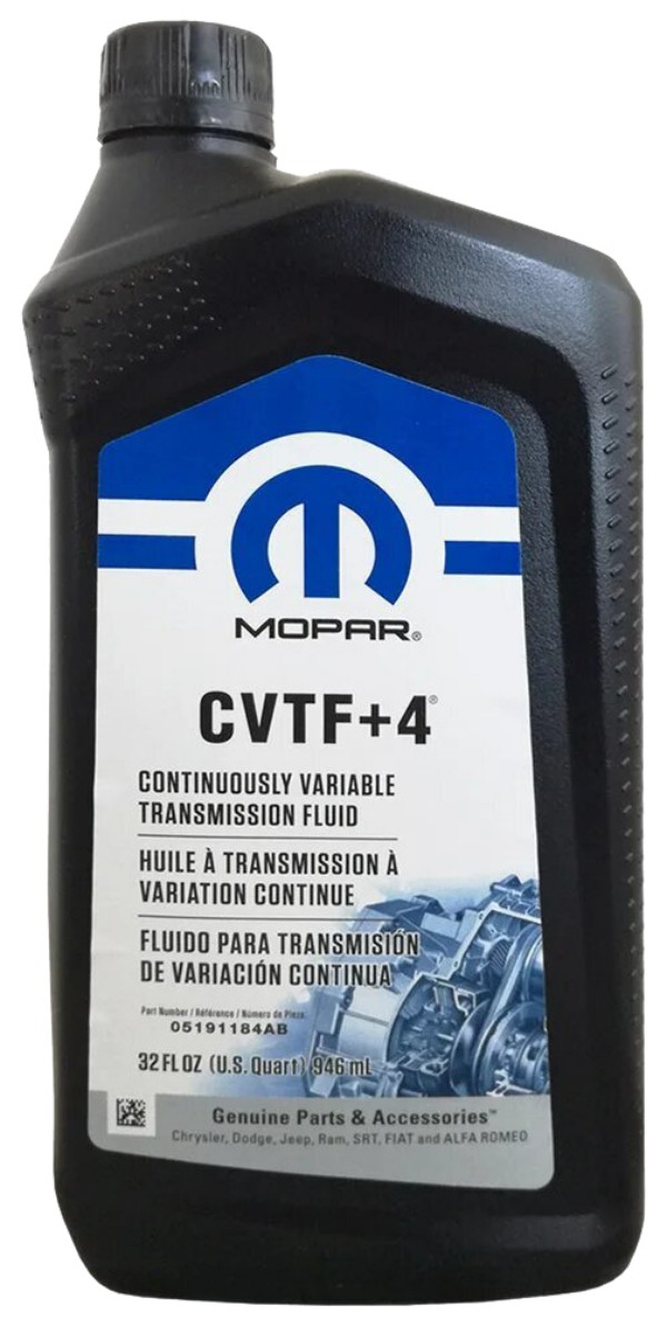 фото Масло трансмиссионное mopar cvtf+4 0,946 л 05191184ab mopar parts арт. 05191184ab