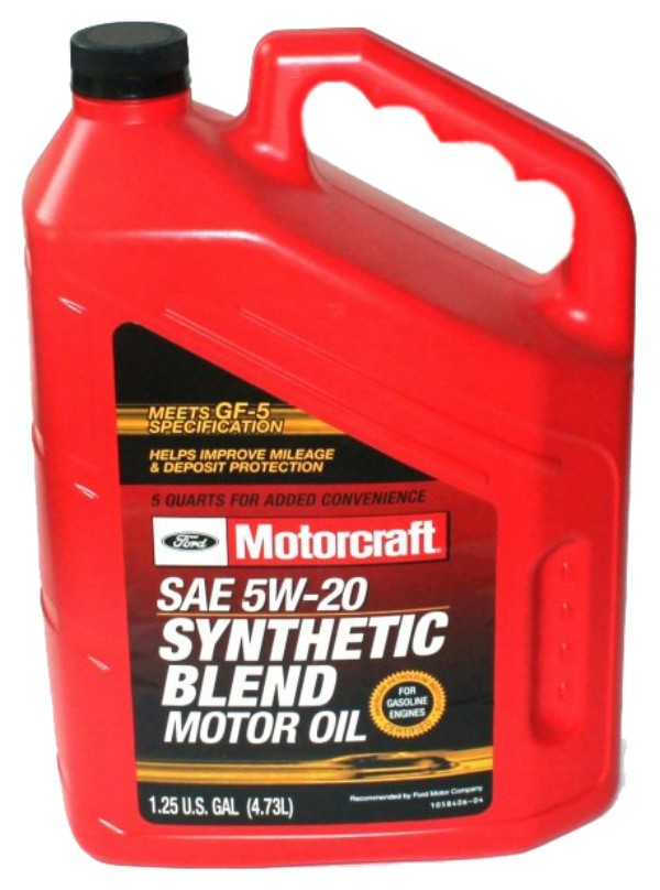 фото Масло моторное motorcraft synthetic blend 5w-20 полусинтетическое 4,73 л motorcraft