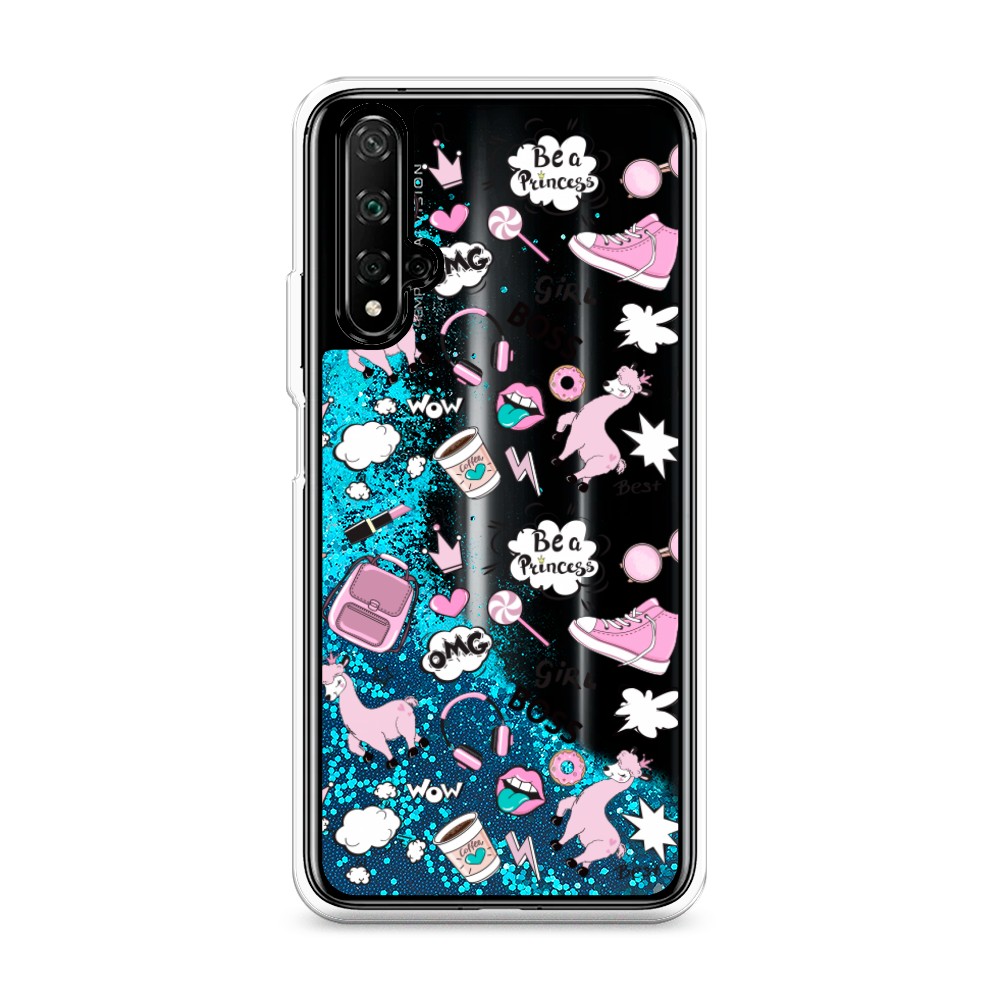 

Чехол Awog на Honor 20/Huawei Nova 5T "Стильная лама", Разноцветный, 69593-1