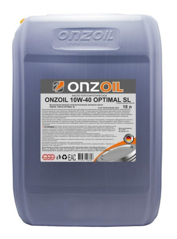 Моторное масло Полусинтетическое ONZOIL ONZOILSAE10W40OPTIMALSL19L