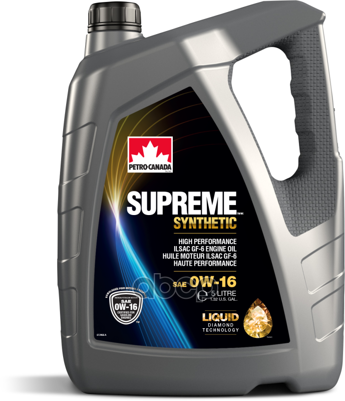 фото Масло моторное для бензиновых двигателей supreme synthetic 0w-16 (4*5 л) petro-canada