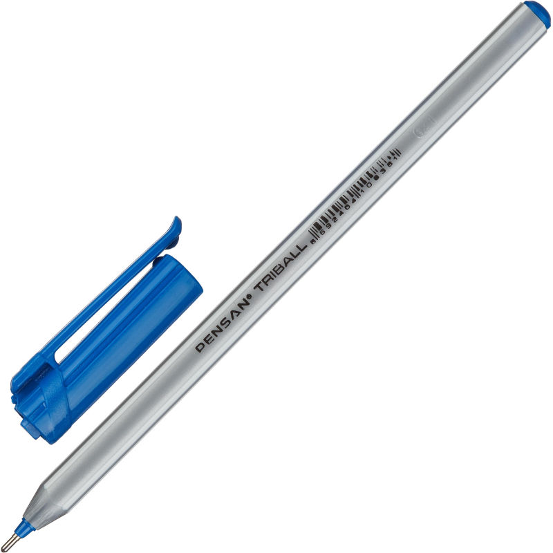 Ручка шариковая PENSAN TRIBALL -синяя-1,0мм EN71, (10шт.)