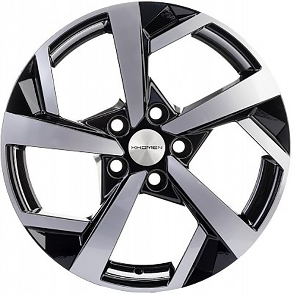 фото Колесный диск khomen wheels khw1712 (karog/octavia/tiguan) black-fp 7x17/5x112 et43 d57.1