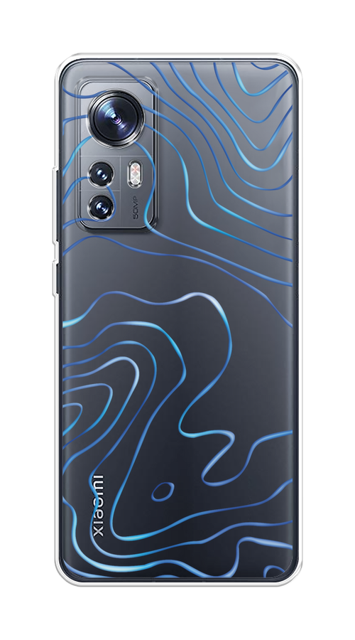 

Чехол Homey на Xiaomi 12 "Blue lines", Прозрачный;синий, 312950-1