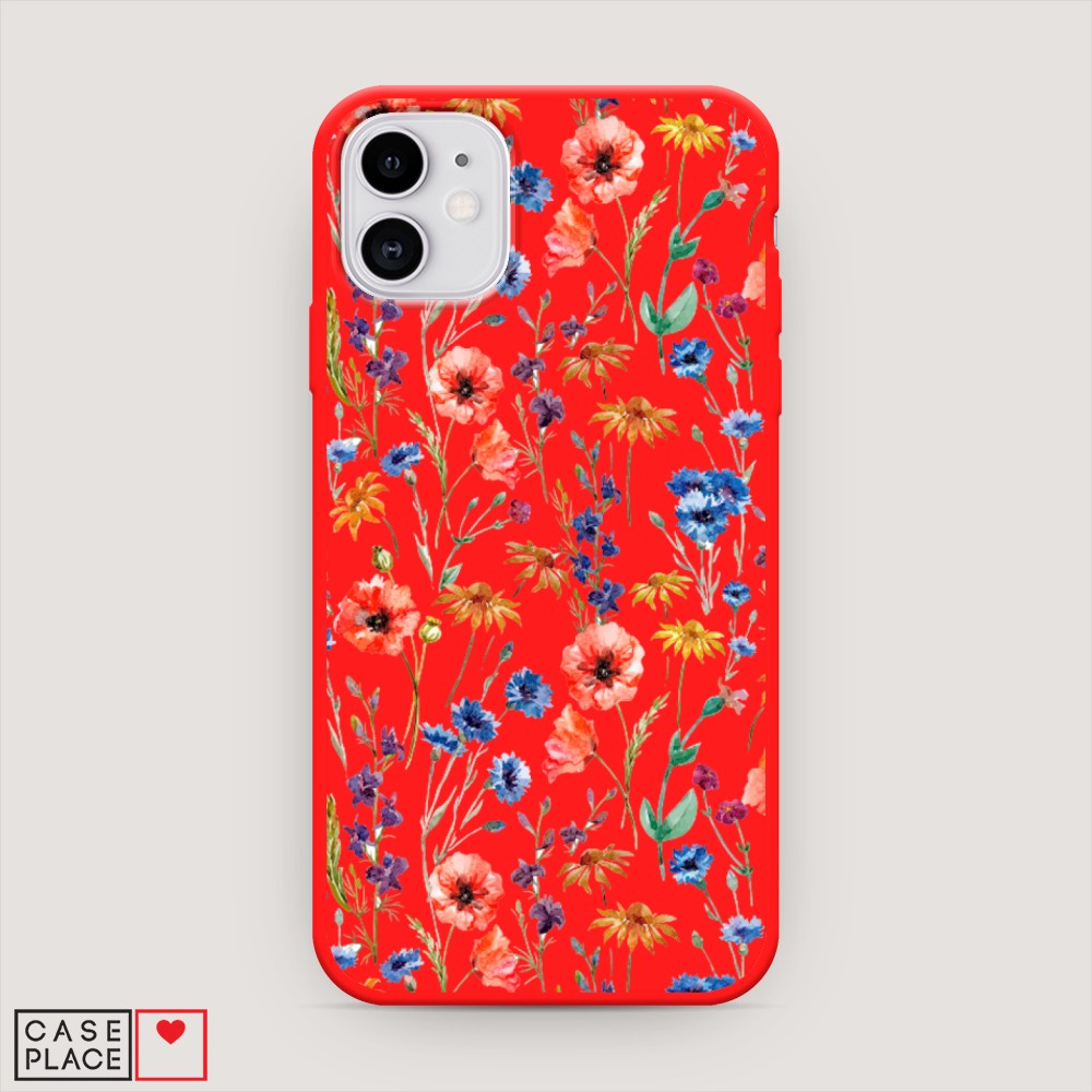

Чехол Awog на Apple iPhone 11 / Айфон 11 "Маки и васильки фон", 12153-1