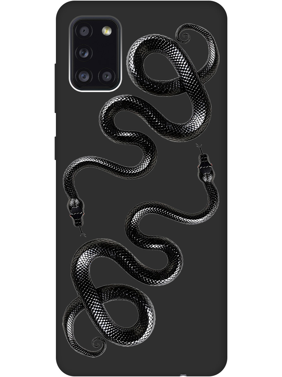 

Силиконовый чехол на Samsung Galaxy A31 с принтом "Черные мамбы" матовый черный, 722871913