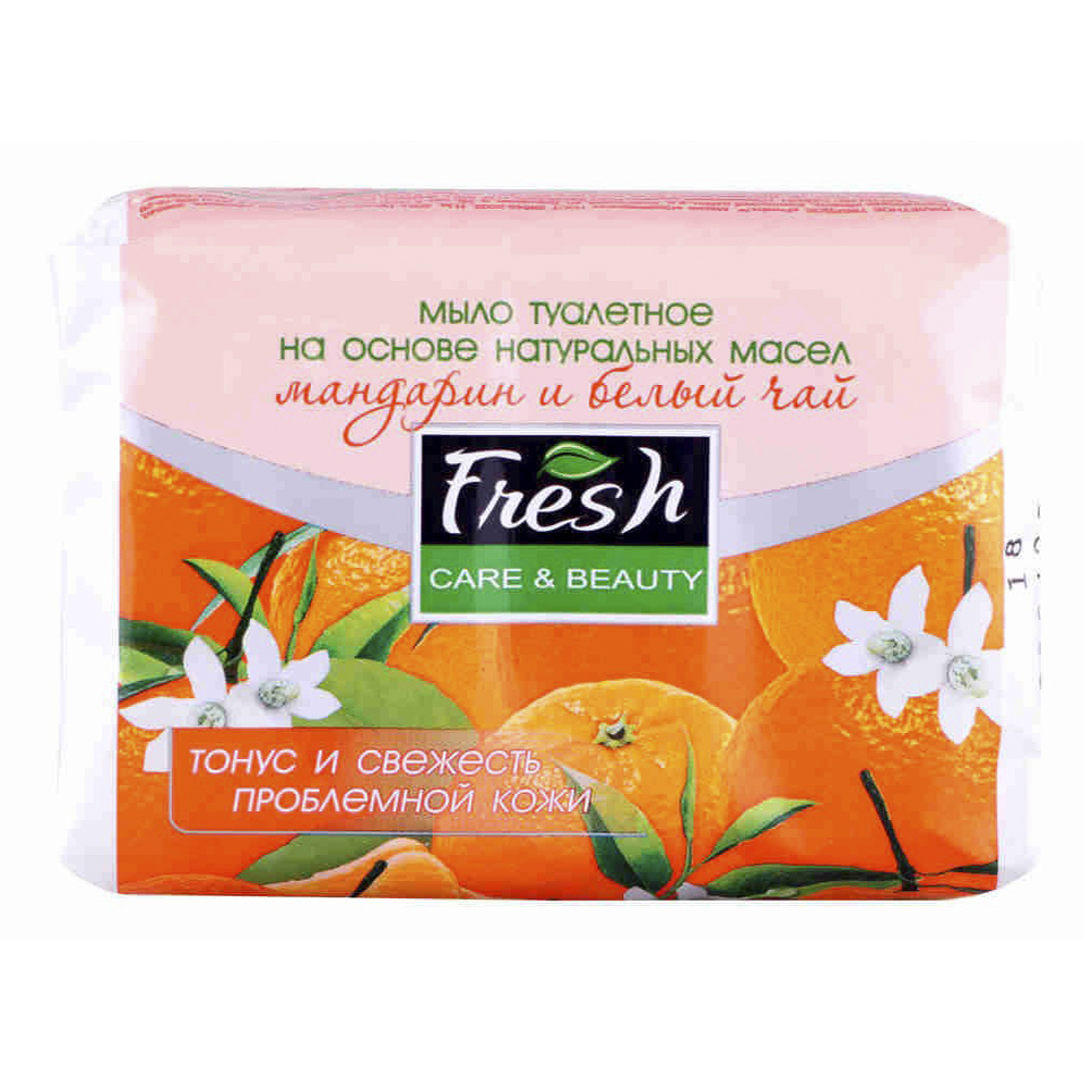 Туалетное мыло Fresh мандарин-белый чай 75 г х 4 шт