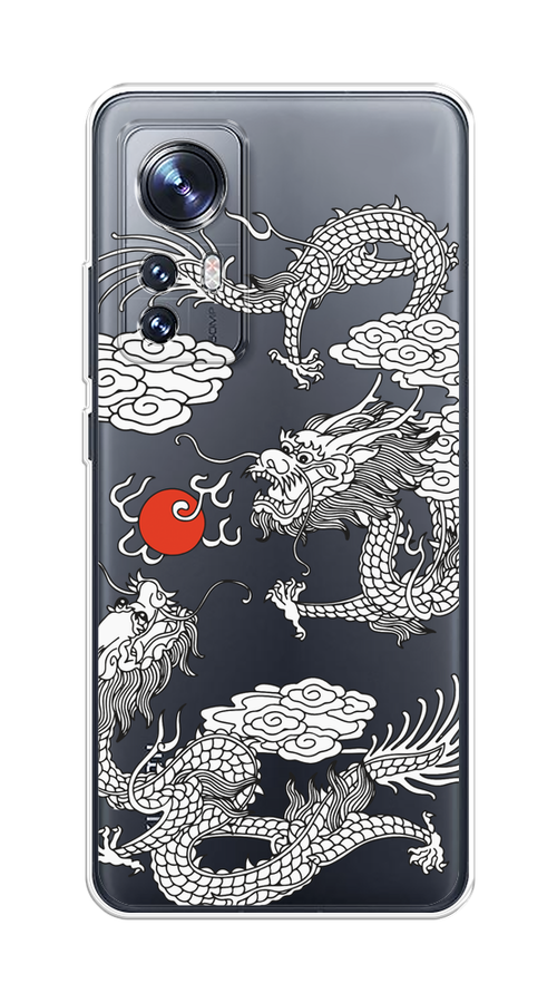 

Чехол Homey на Xiaomi 12 "Драконы с ножом", Прозрачный;черный;белый, 312950-1
