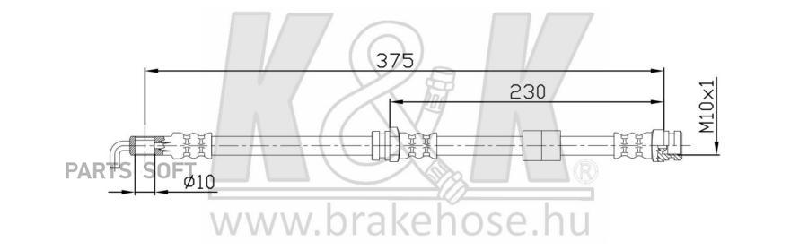 

Шланг Тормозной Передн Mazda: 323 F Vi 1.4 00- K&K арт. FT4064