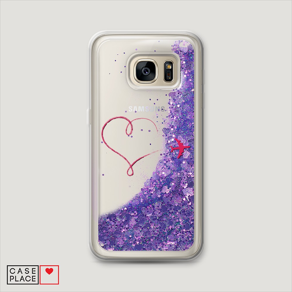 

Чехол Awog на Samsung Galaxy S6 "Сердце и самолет", Разноцветный, 24392-1