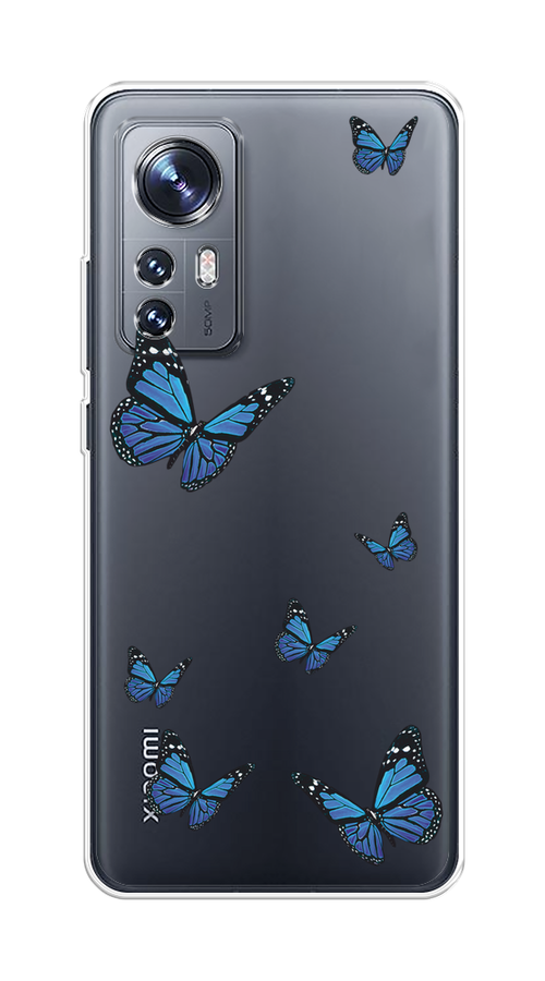 

Чехол Homey на Xiaomi 12"Blue butterflies"", Синий;черный, 312950-1