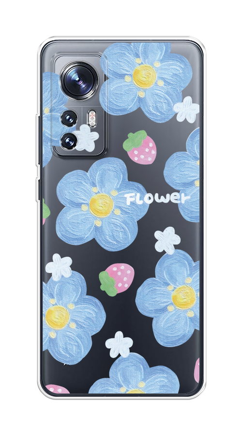 

Чехол Homey на Xiaomi 12 "Цветы и клубники", Прозрачный;голубой;белый, 312950-1