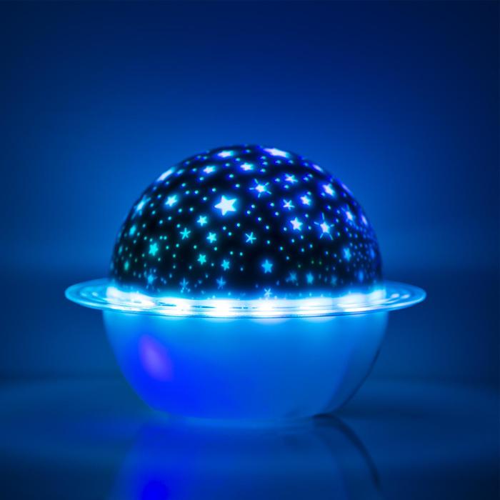 

Световой прибор Звездное небо 16 см, динамик, съемная полусфера, свечение RGB, 5 В