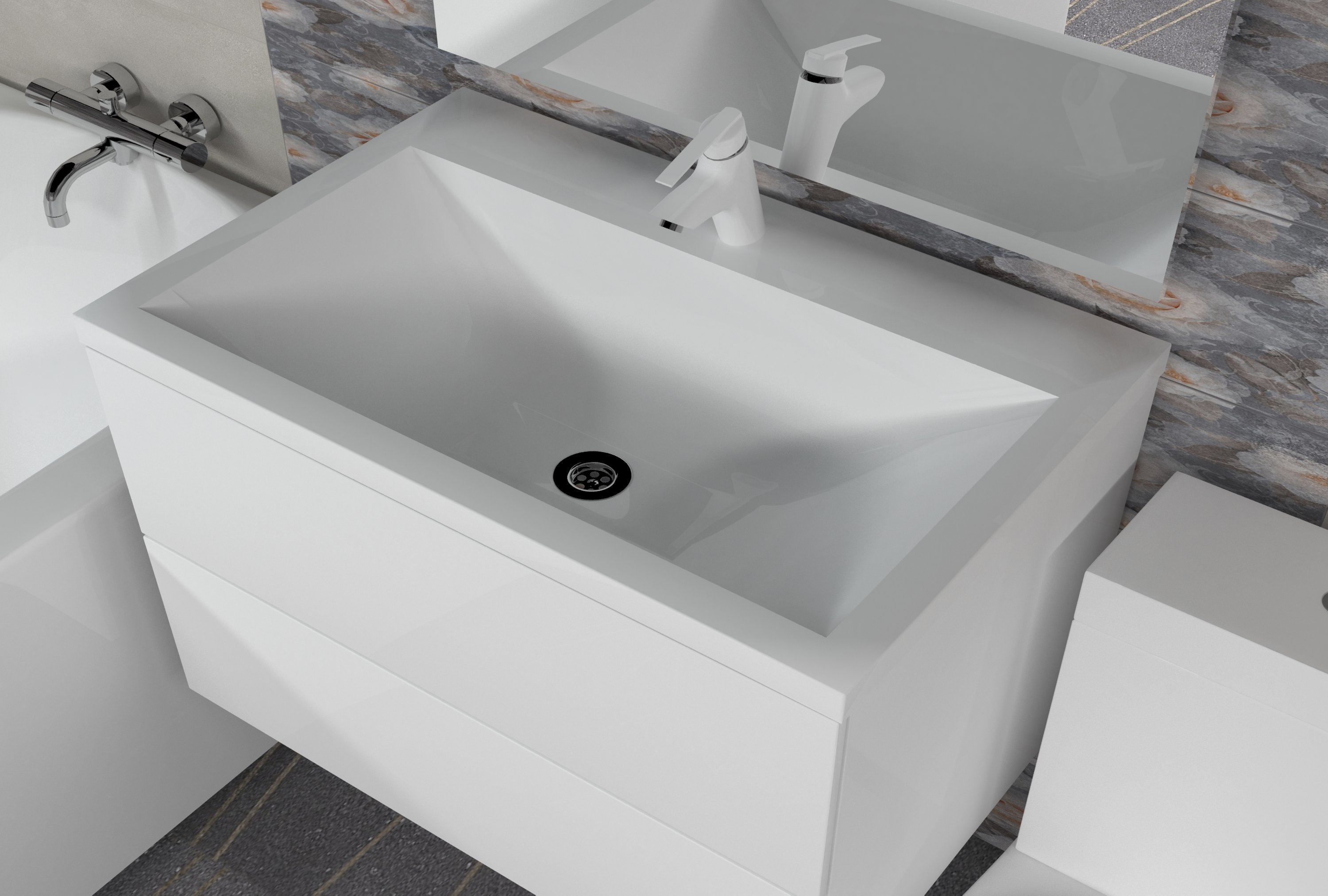 Накладная мебельная раковина RealMarko Океан 60