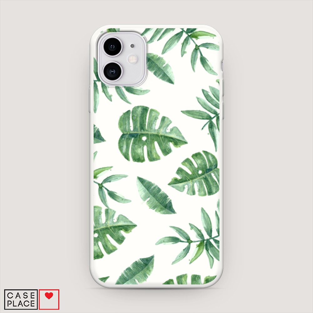 

Чехол Awog на Apple iPhone 11 / Айфон 11 "Нарисованные пальмовые листья", Разноцветный, 12157-1