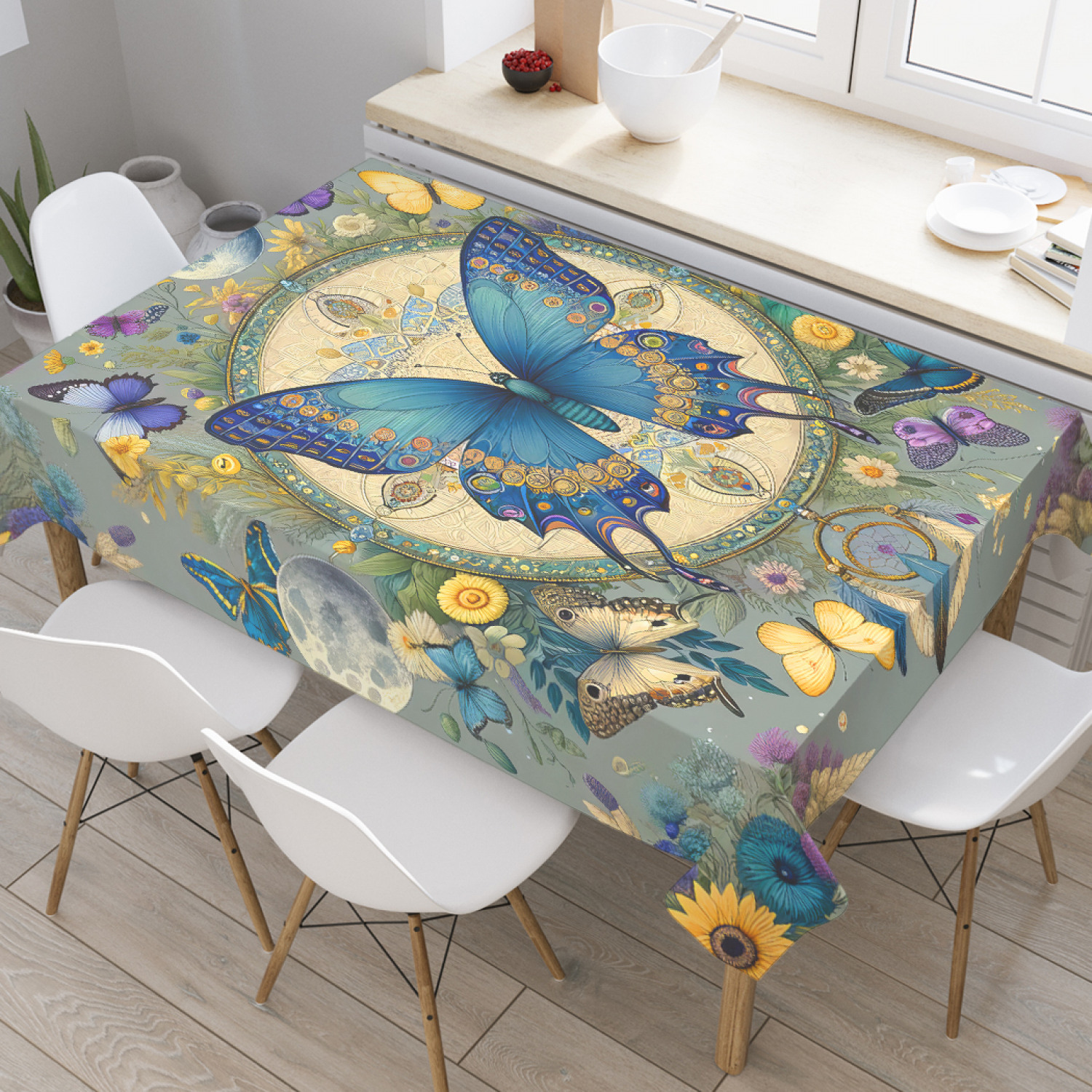 

Скатерть JoyArty Бабочка в живописи 180х145, tcox_sd1418_180x145, Синий