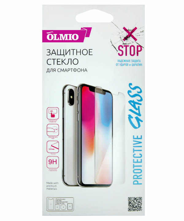 

Универсальное защитное стекло Olmio для экрана 5.0"