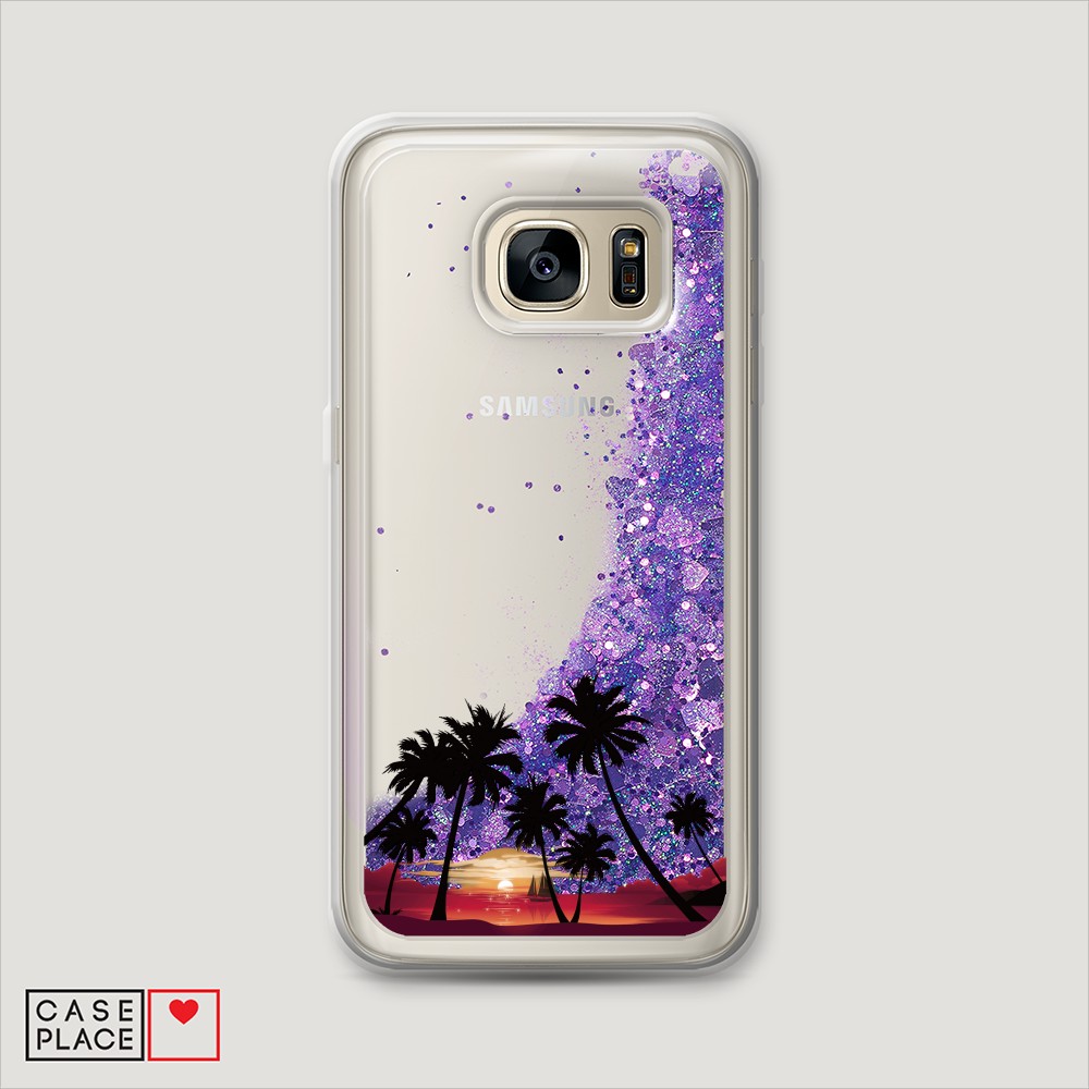 

Чехол Awog на Samsung Galaxy S6 "Закат и пальмы", Разноцветный, 24392-1