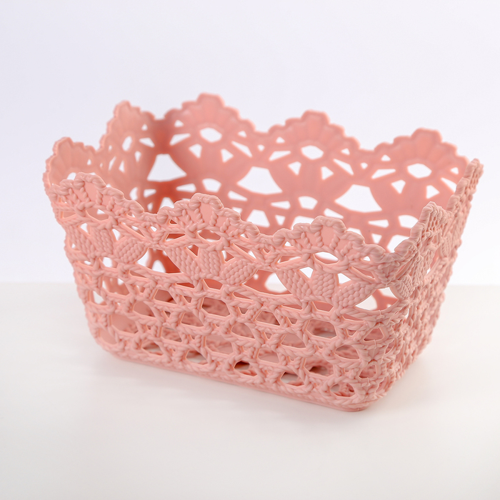 

Корзинка пластиковая для хранения «Меланж», 15x10x8,5 см , цвет МИКС